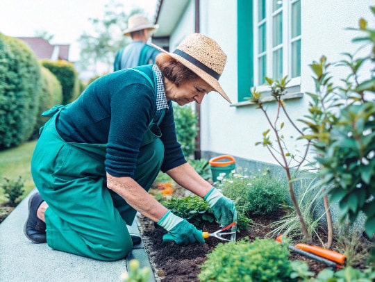 Eine Alltagsfee hilft bei der Gartenarbeit in Recklinghausen.