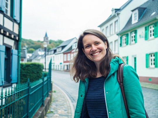 Eine Alltagsfee der Alltagsfeen lächelt in die Kamera in Haan