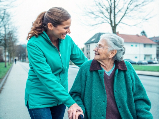 Die Alltagsfeen unterstützen eine Seniorin in Höxter