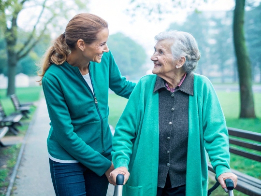 Eine Haushaltshilfe der Alltagsfeen hilft einer Seniorin in Kreuztal
