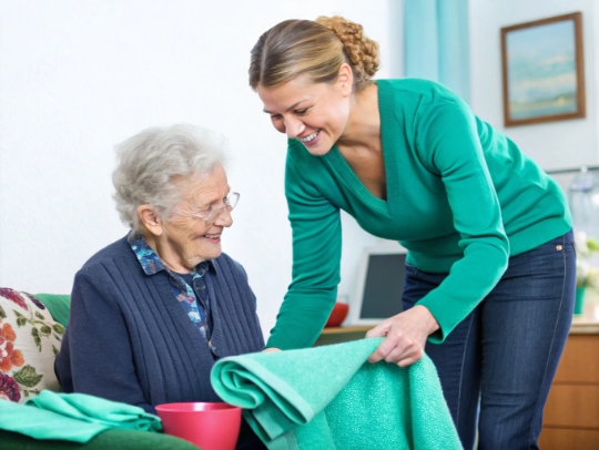 Alltagsfee hilft einer Seniorin im Haushalt in Meinerzhagen
