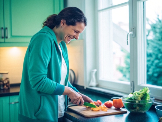 Alltagsfee hilft beim Zubereiten einer Mahlzeit in Versmold