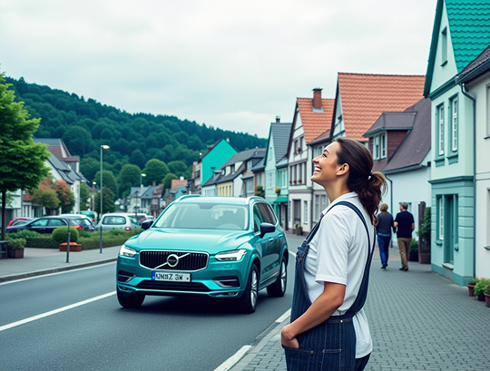 Alltagsfee Auto auf dem Weg zum Kunden in Lichtenau